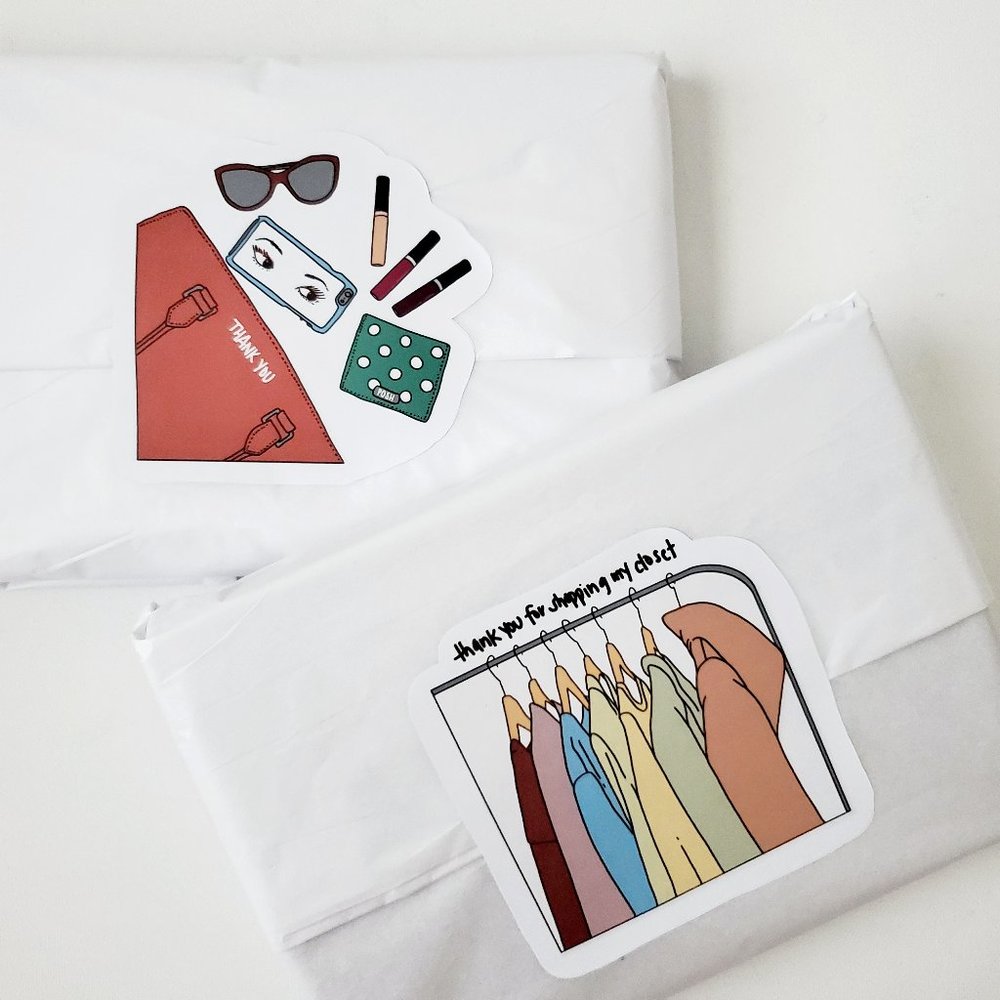 LB021 STICKERS Custom Poshmark Thank You Stickers Shipping Supplies - Picture 7 of 7